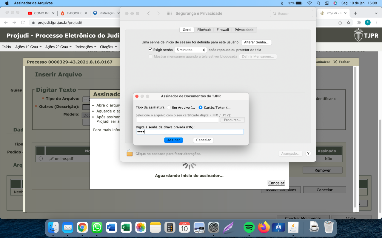 Assinador digital projudi macOS MM Fórum